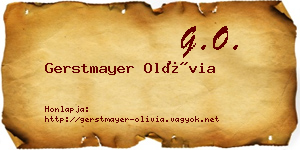 Gerstmayer Olívia névjegykártya